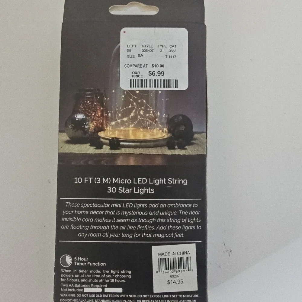 10ft led star string‎ light